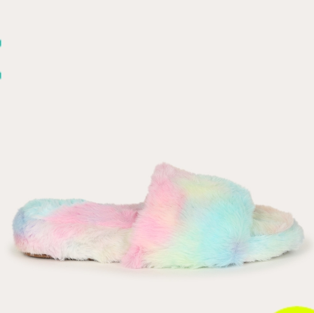👣Forever ⚡Faux Fur Slide MultiColors slippers footwear comfee  u r worth it 🍭 - Picture 5 of 11